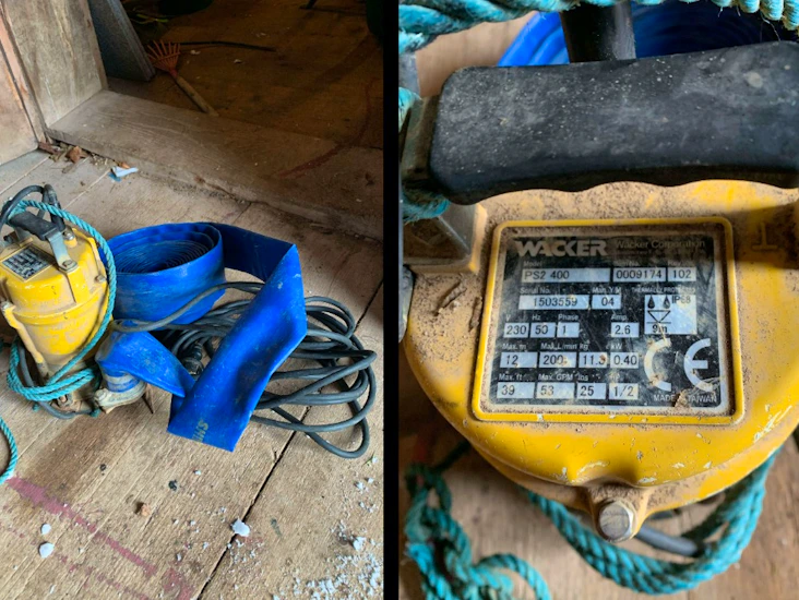 Wacker pump, dränkbar 12 meter