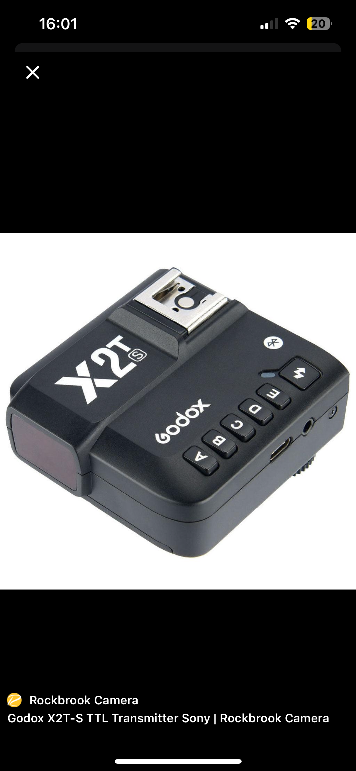 Godox x2t-s wireless flash trigger for sony