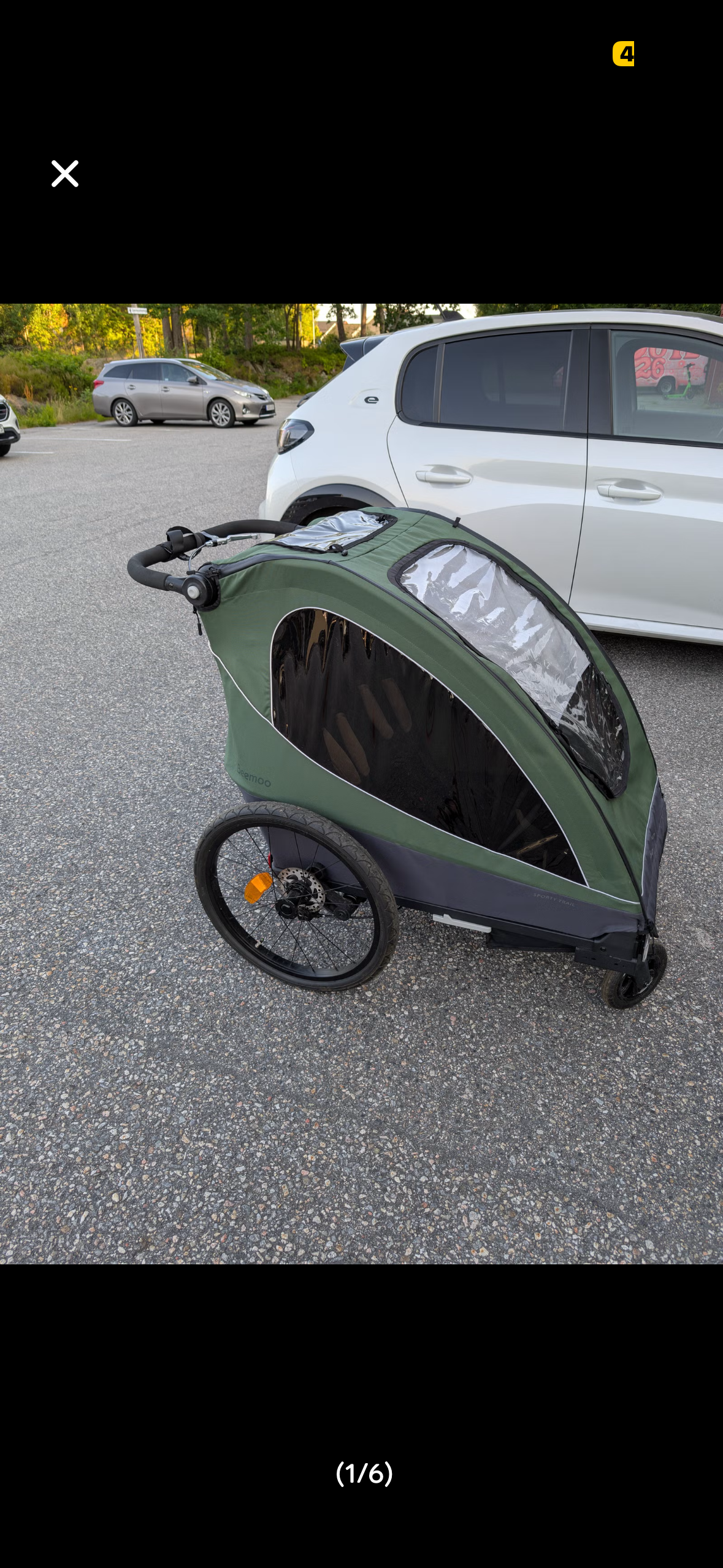 Beemoo sporty trail – sykkelvogn / barnevogn til leie 🚲👶