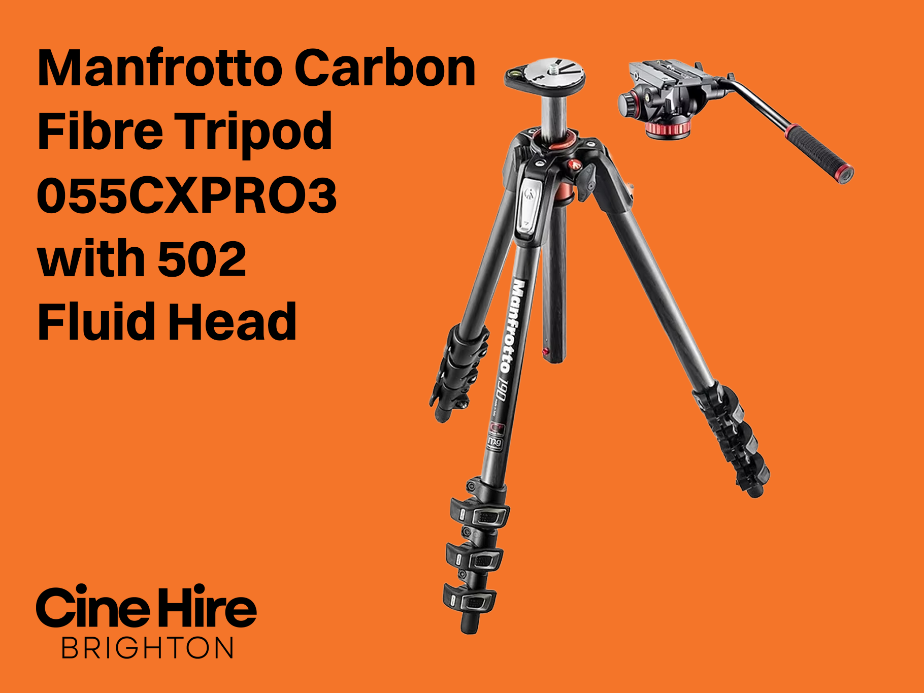  manfrotto carbon fibre tripod 055cxpro3 with 502 fluid head