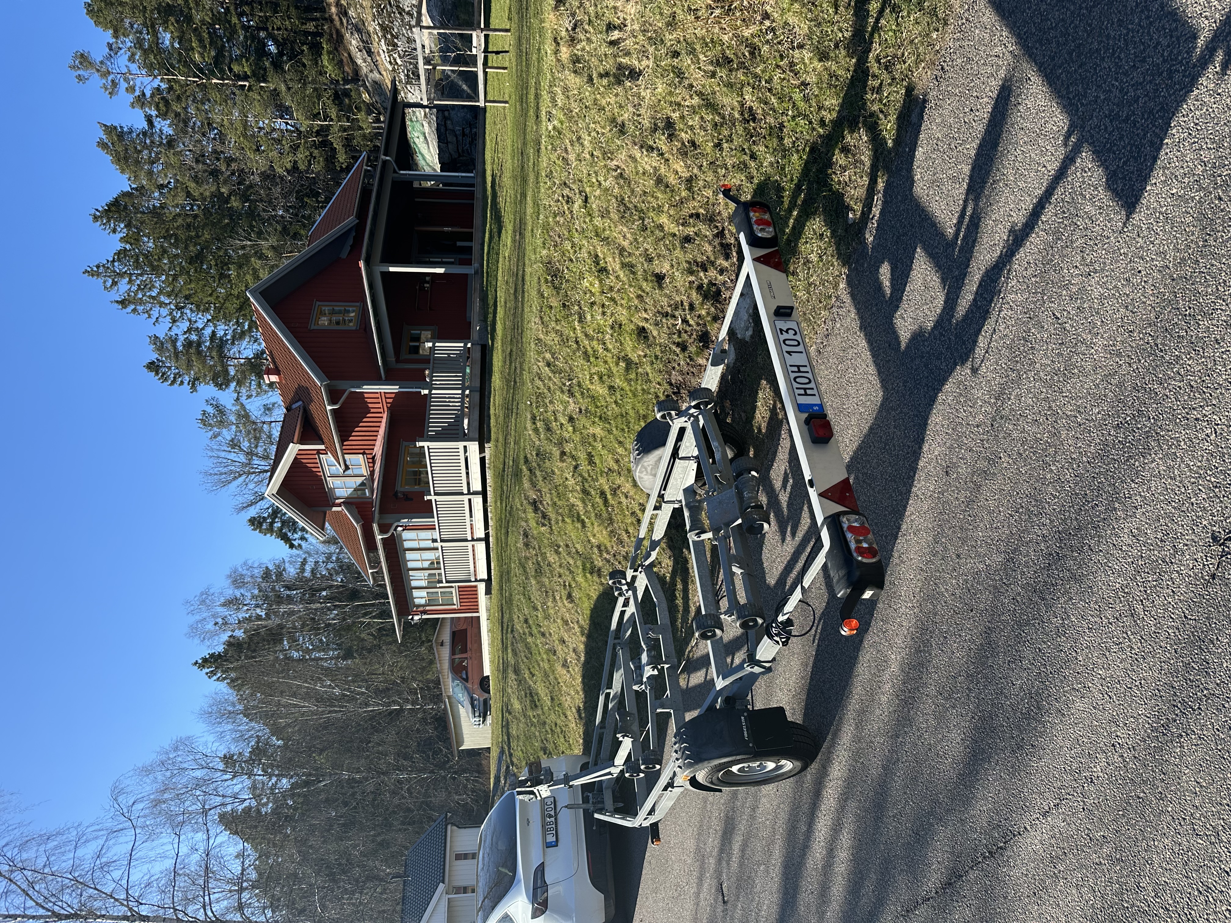 Båttrailer 1500kg, 80km/h