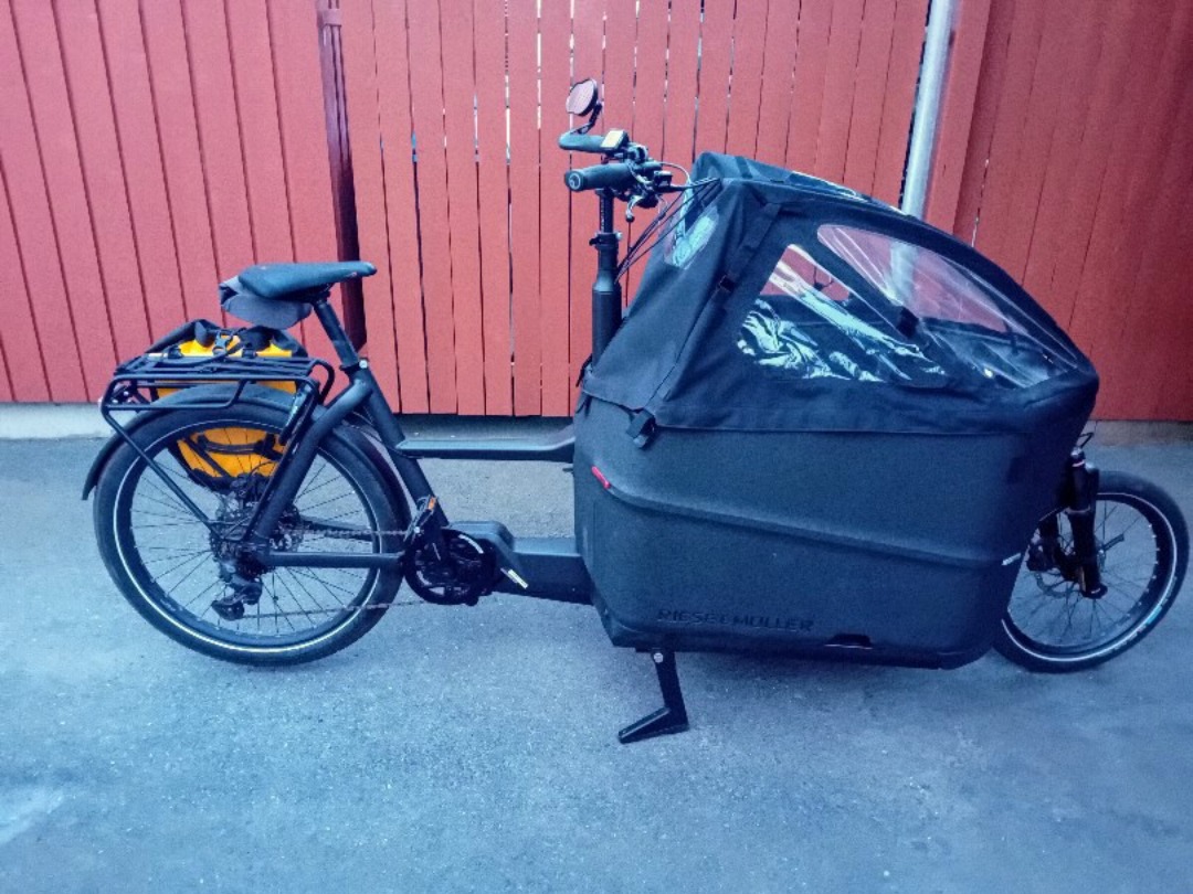 Leier ut packster elsykkel lastesykkel