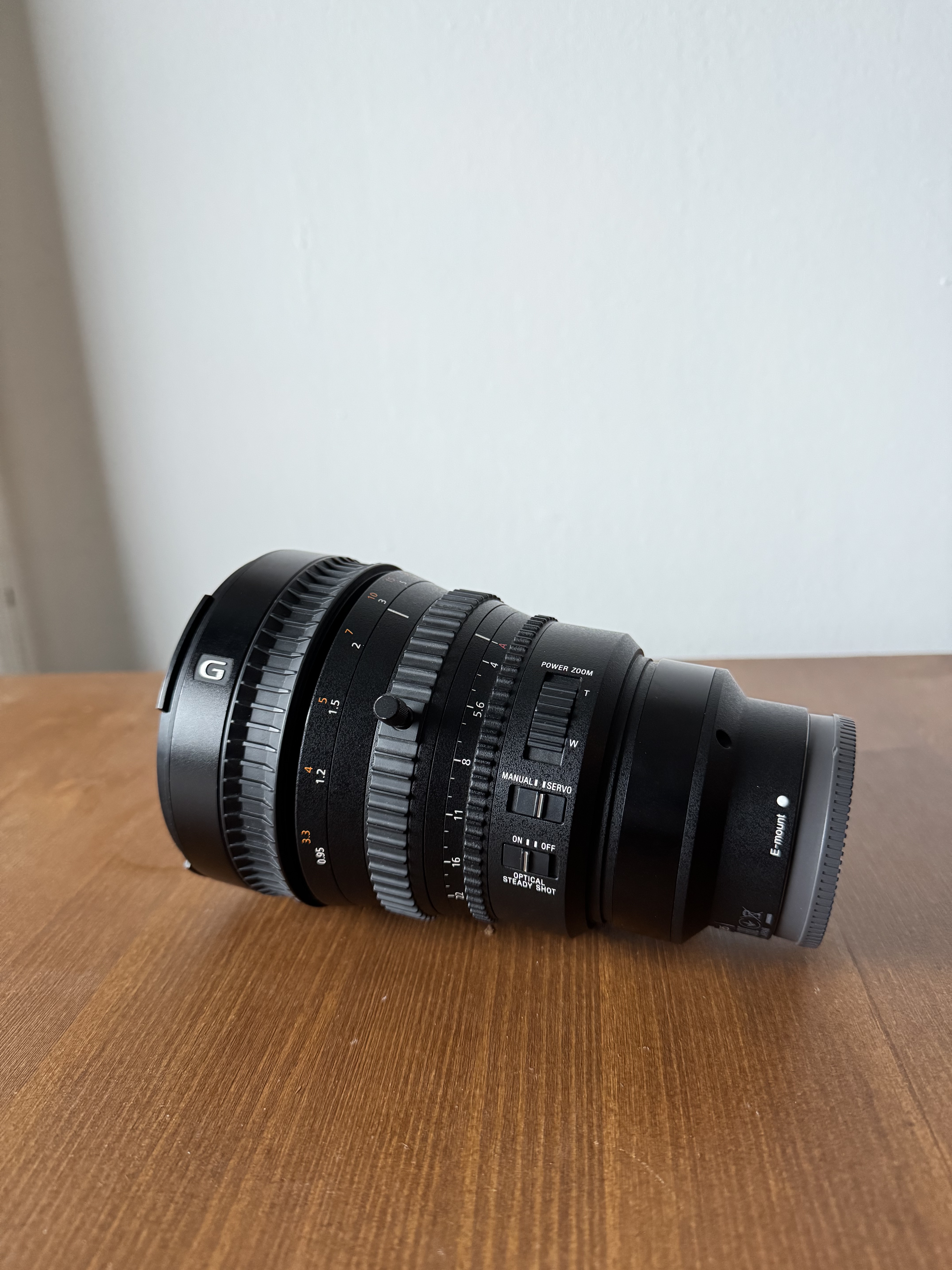 Sony fe 28-135mm f4 oss pz servo zoom lens