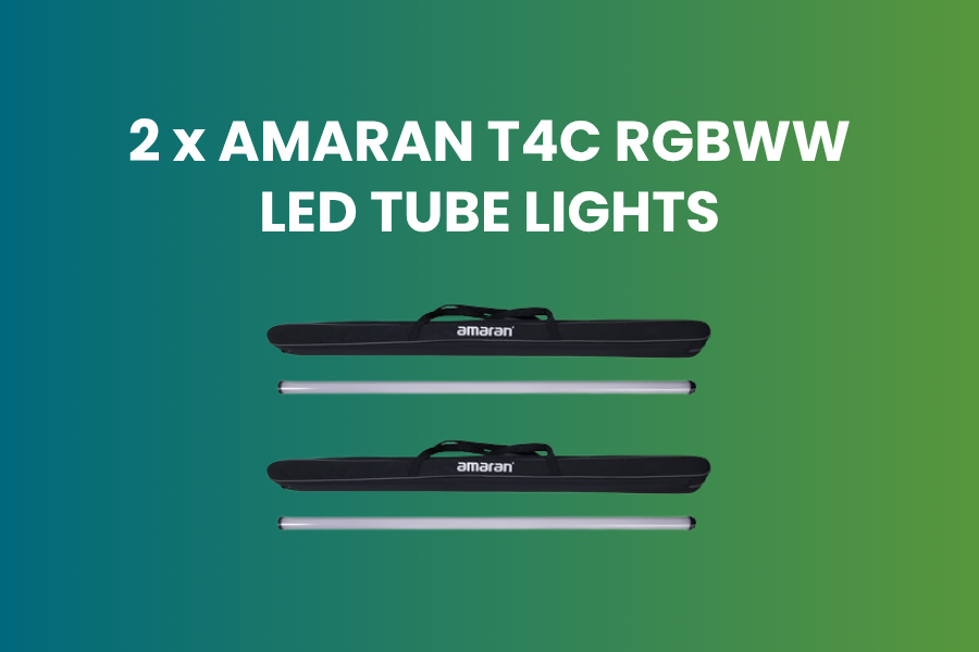 2 x amaran t4c rgbww led tube lights