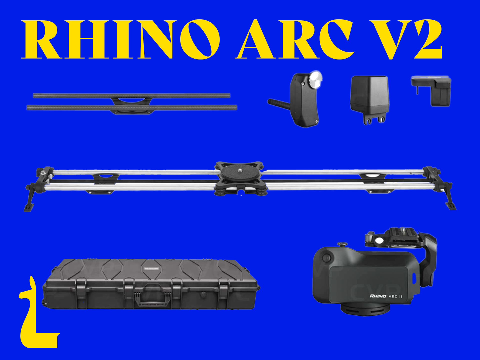 Rhino arc v2 slider ultimate kit (motorised) + manfrotto stands x2