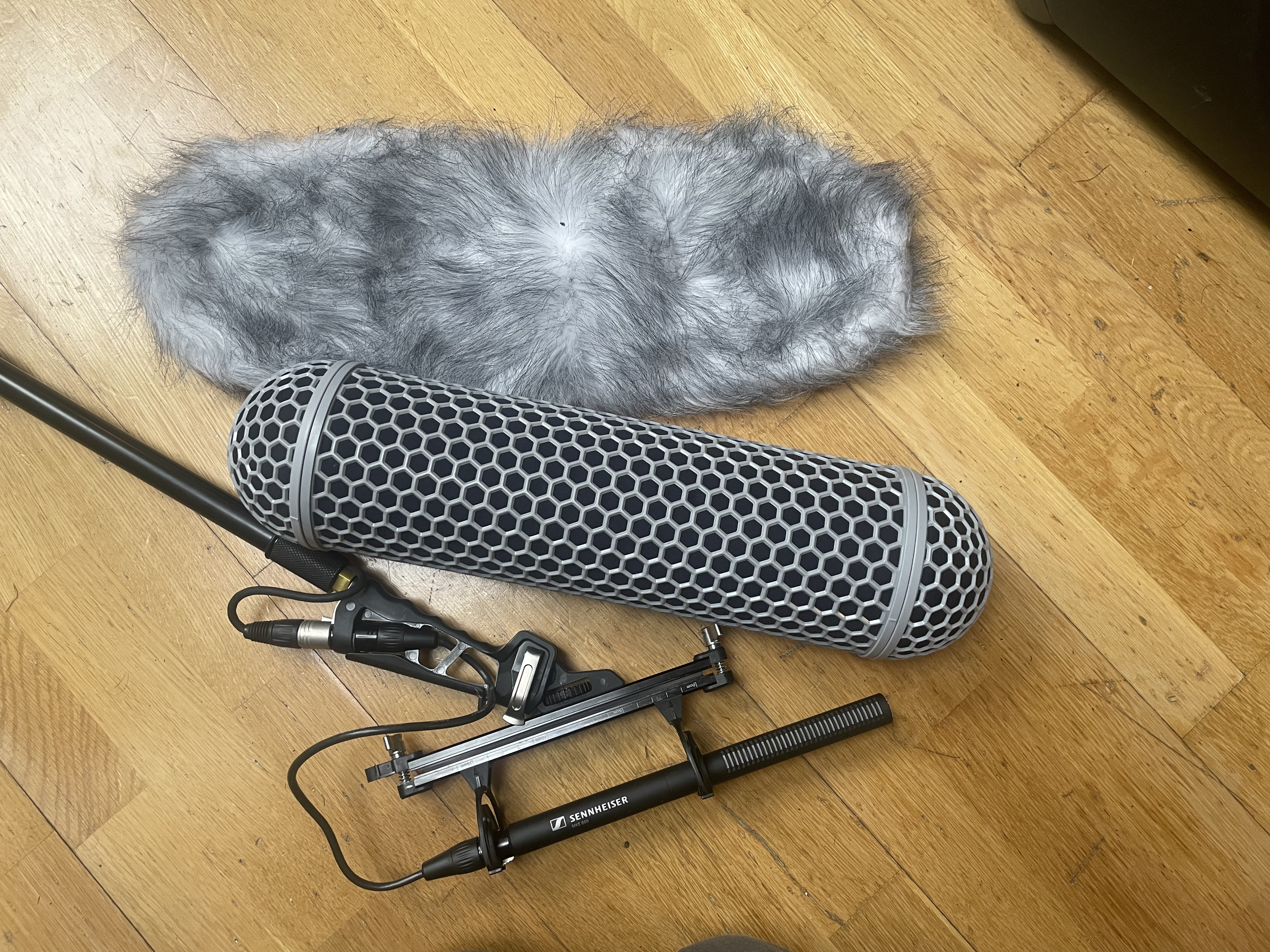 Sennheiser mke600+boom pole+vindskydd