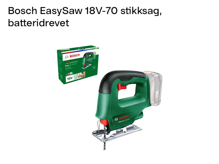 Bosch easysaw 18v-70 stikksag