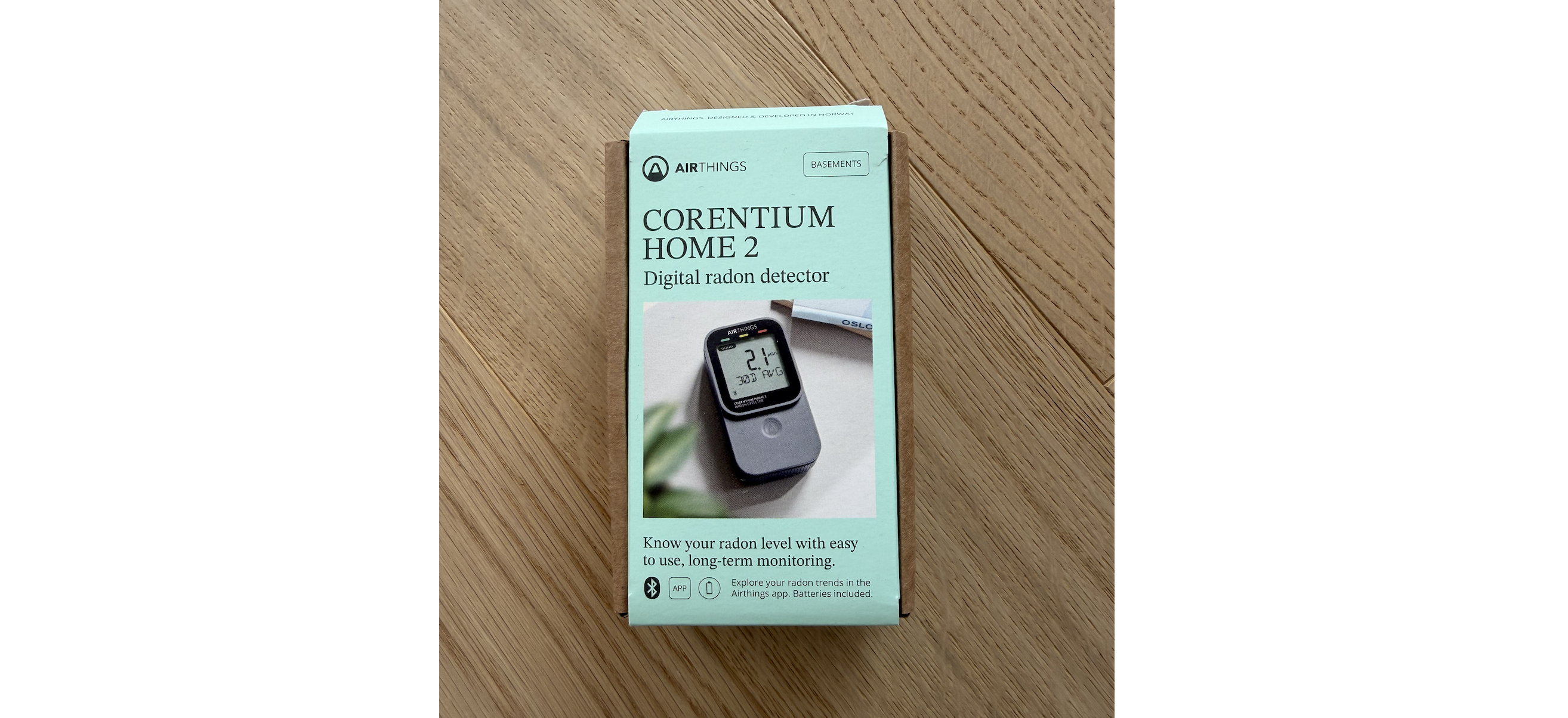 Radonmätare - mäter på 24 h (airthings corentium home 2)