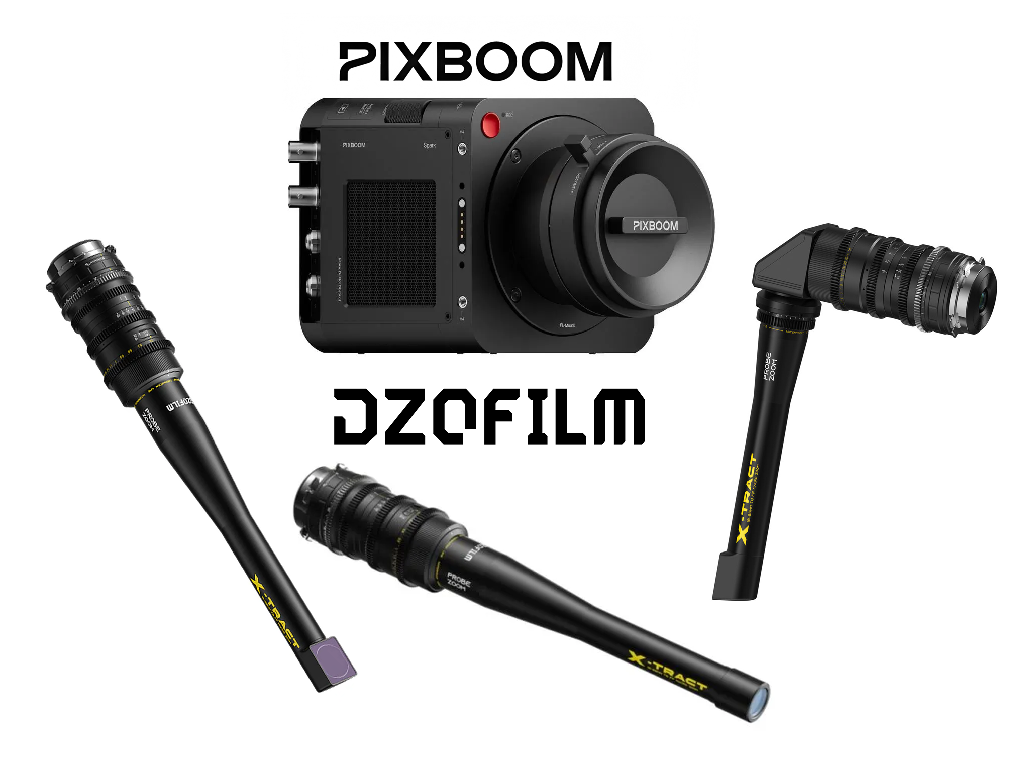 Pixboom spark high speed  slow motion - dzofilm x-tract probe lens 18-28mm custom 