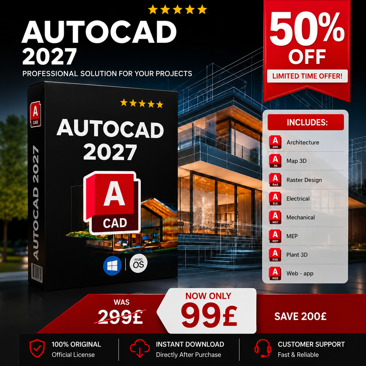 Autodesk autocad 2027 — 1 year subscription