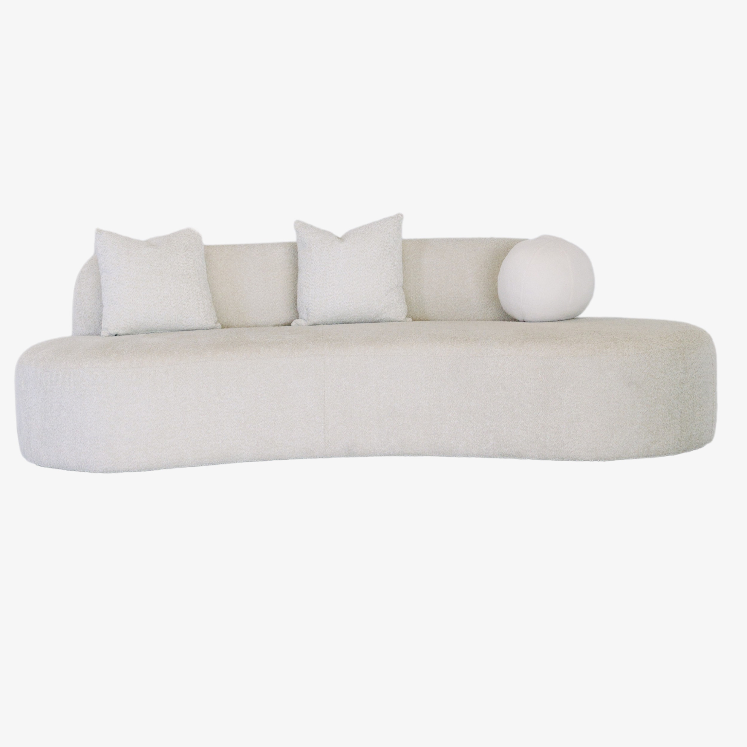 Oatmeal boucle sofa