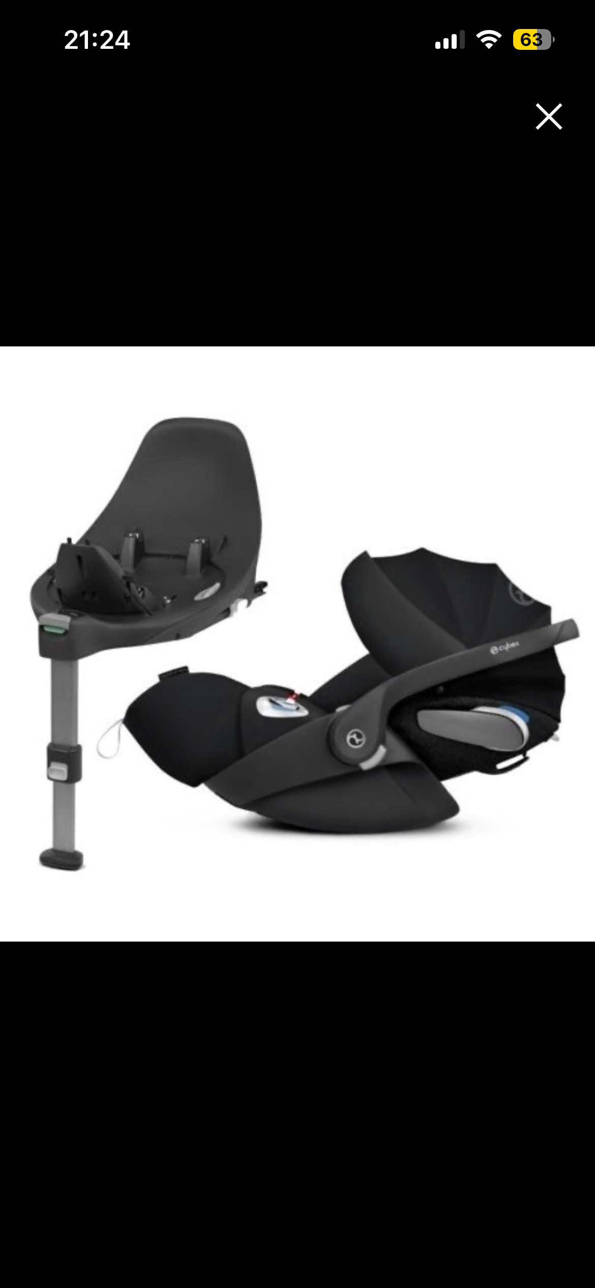 Cybex bilstol med base til baby (cloud t-i size)