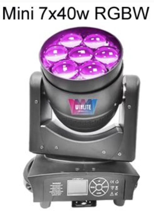 7x40w wash&zoom moving head stage light