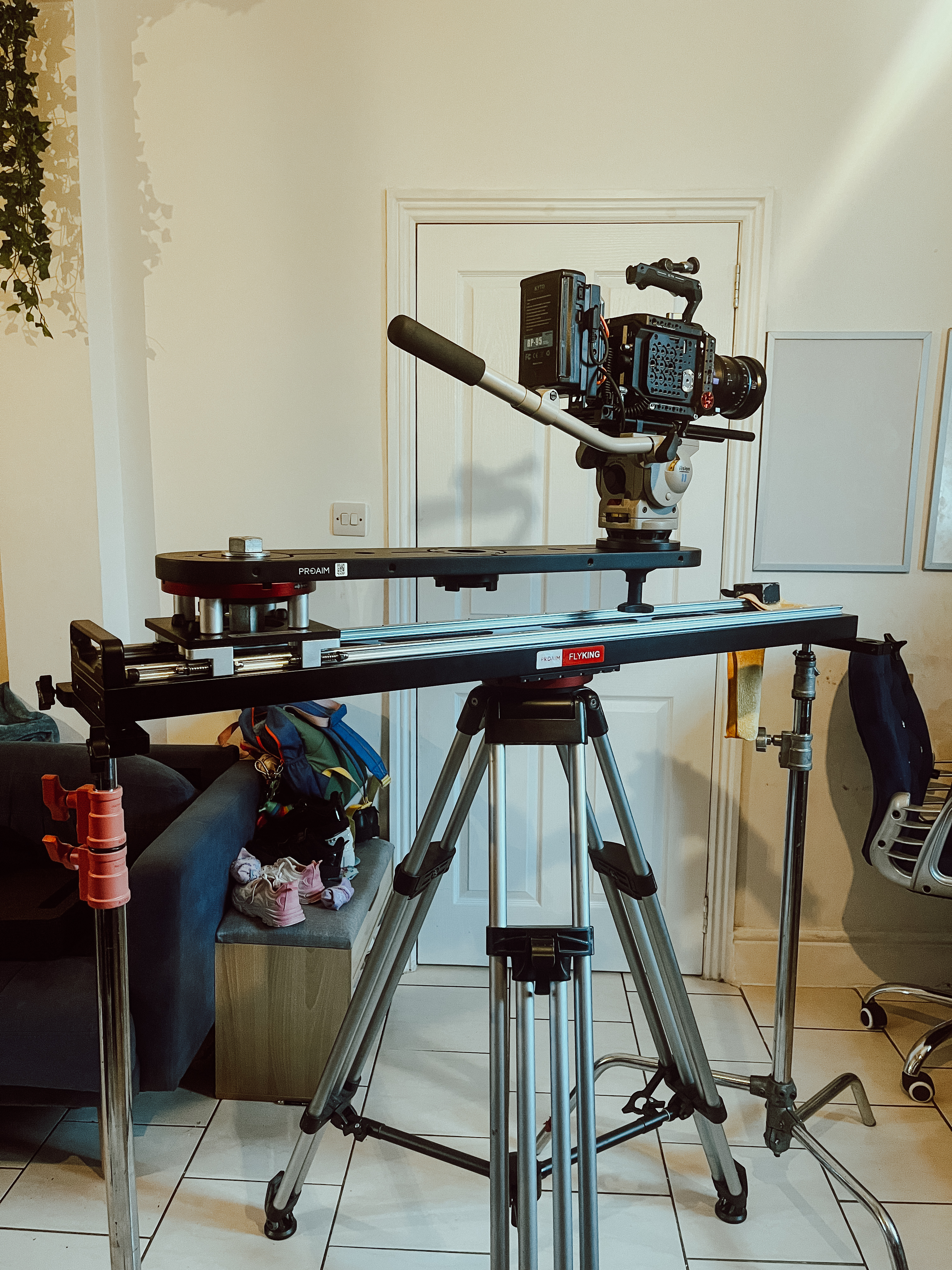 Proaim flyking 4ft camera slider | mitchell / 100mm / 75mm + 24" offset plate