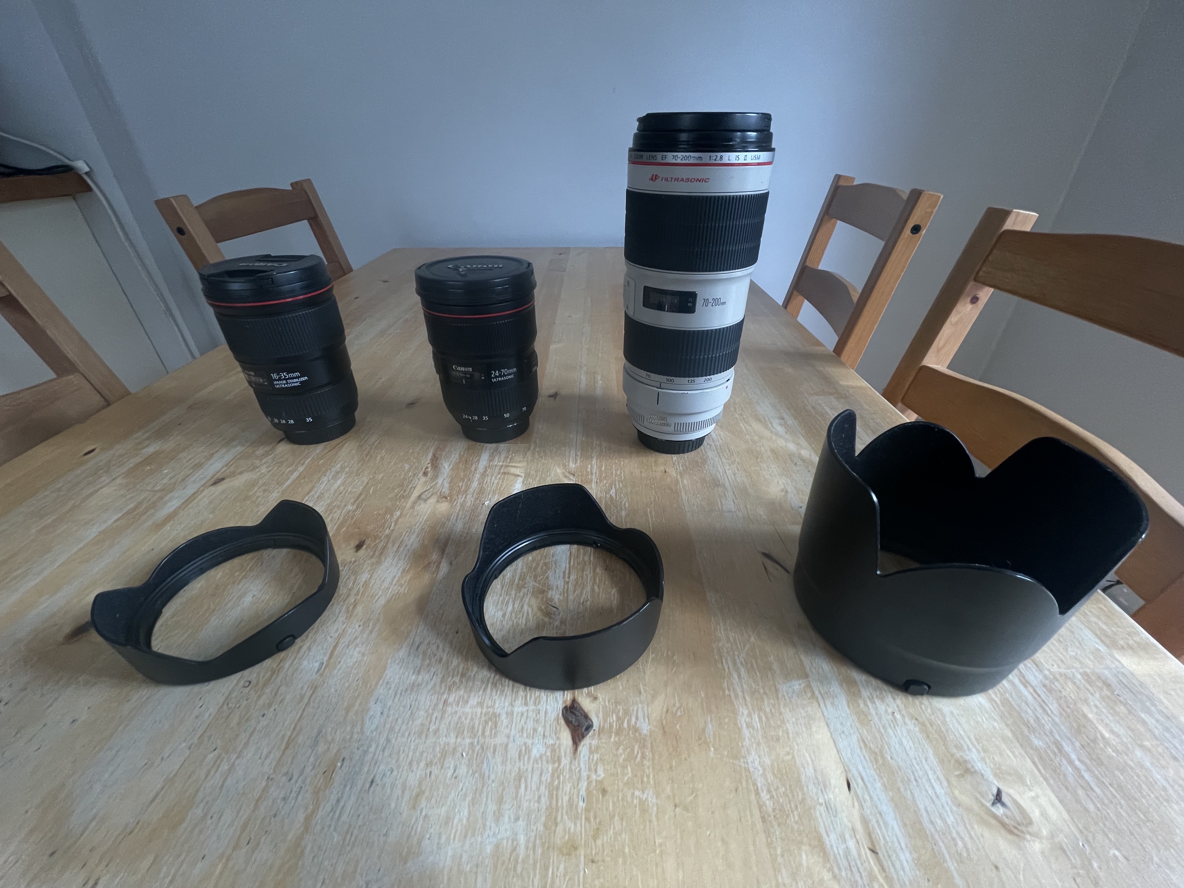 Triple lens set