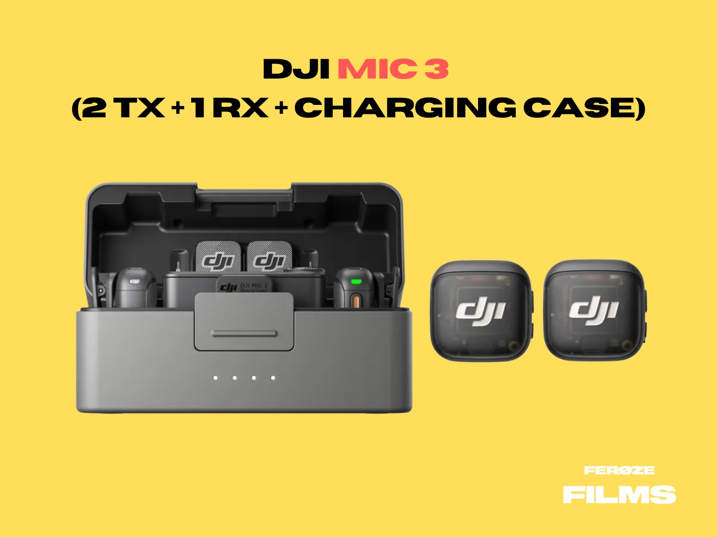 Dji mic 3 (2 tx + 1 rx + charging case)