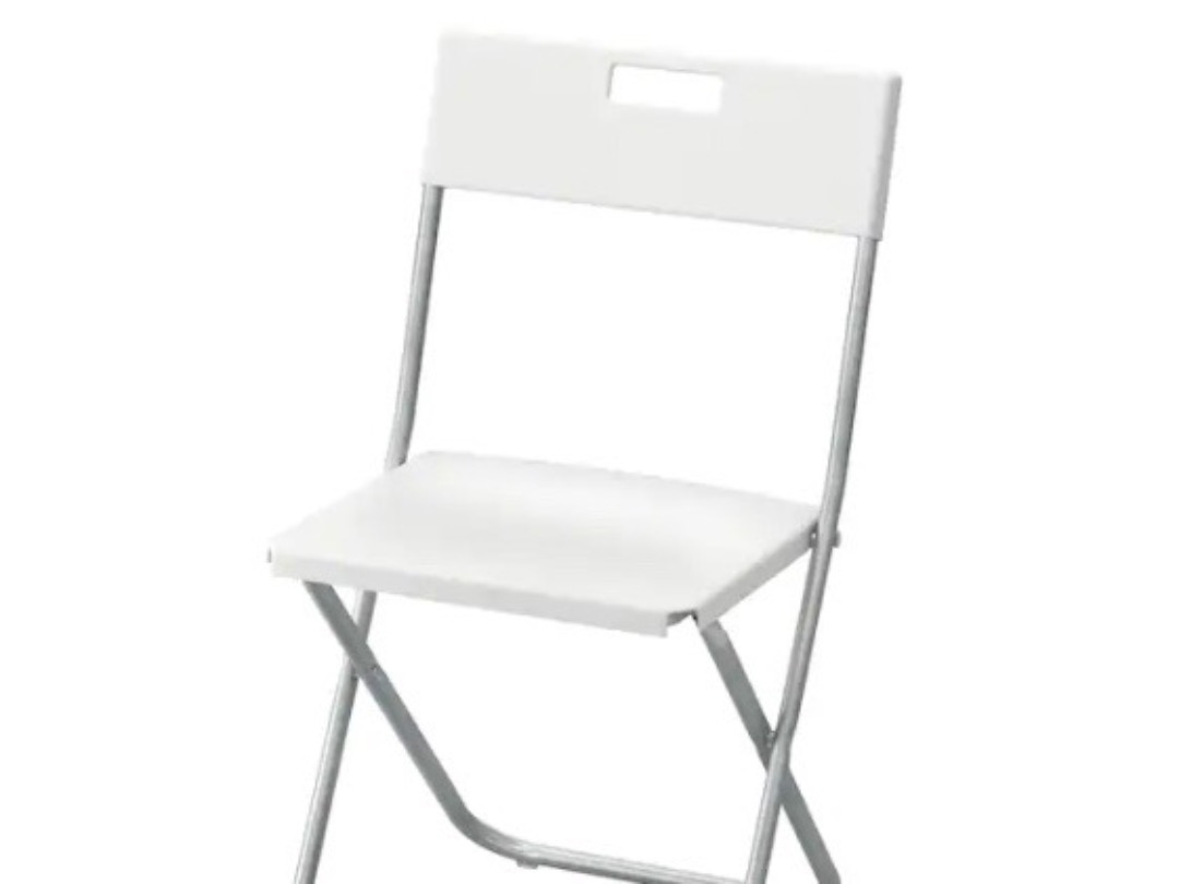 Fällbar stol, vit