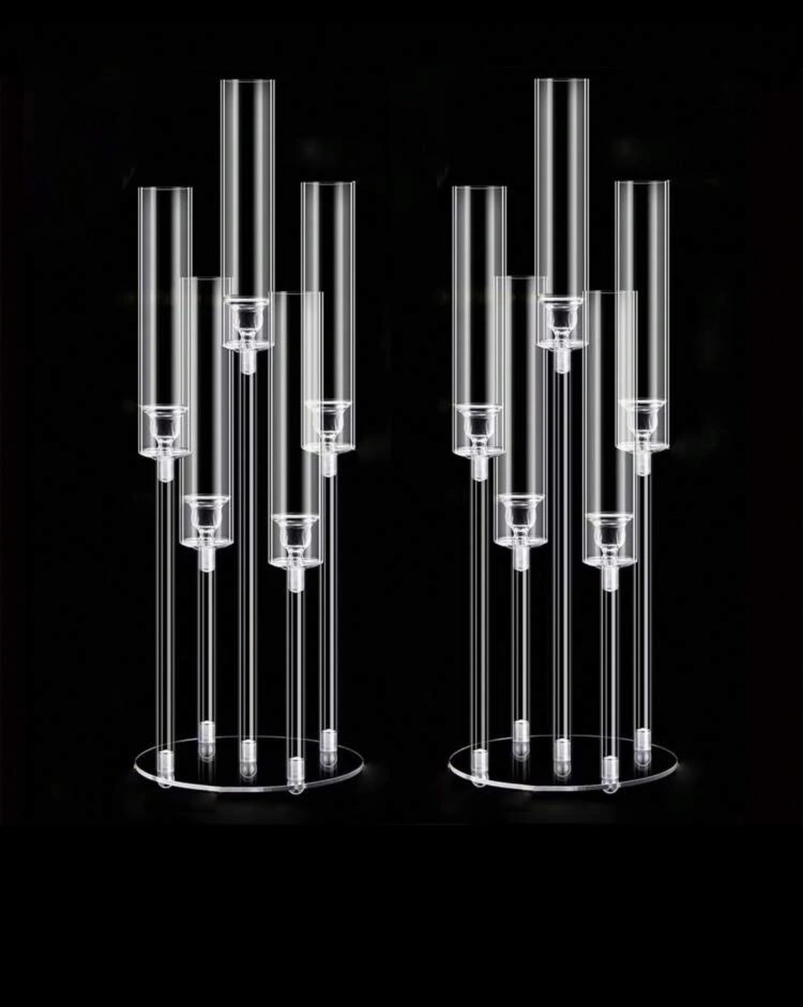 Eleganta glasljusstakar (set om 4)