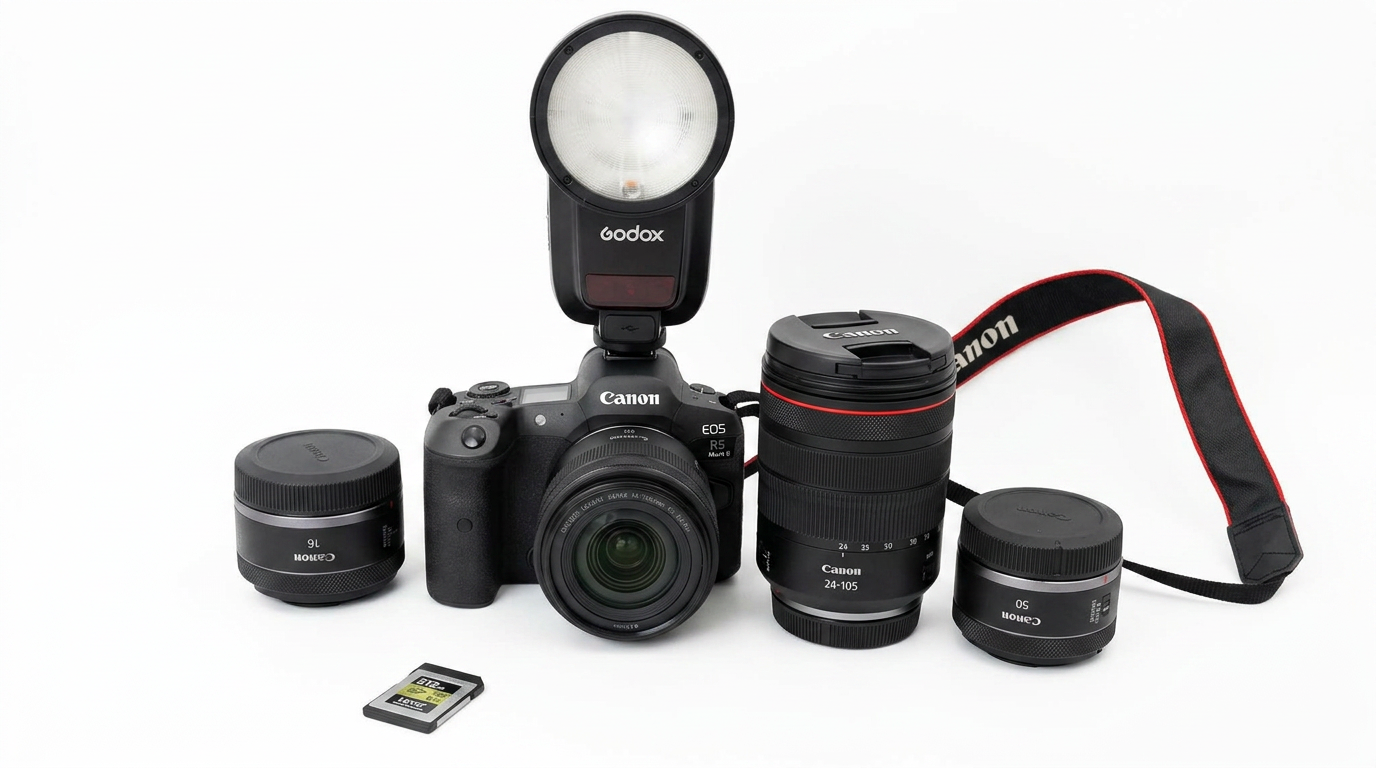 Eos r5 mark ii body kjøpt september 2025.