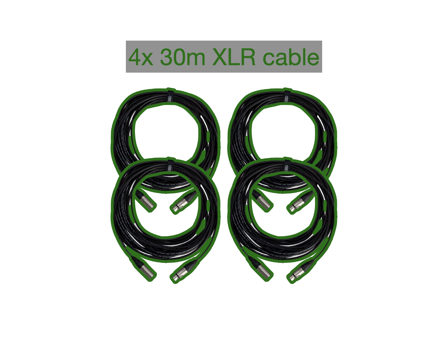 4x 30m xlr cables for audio