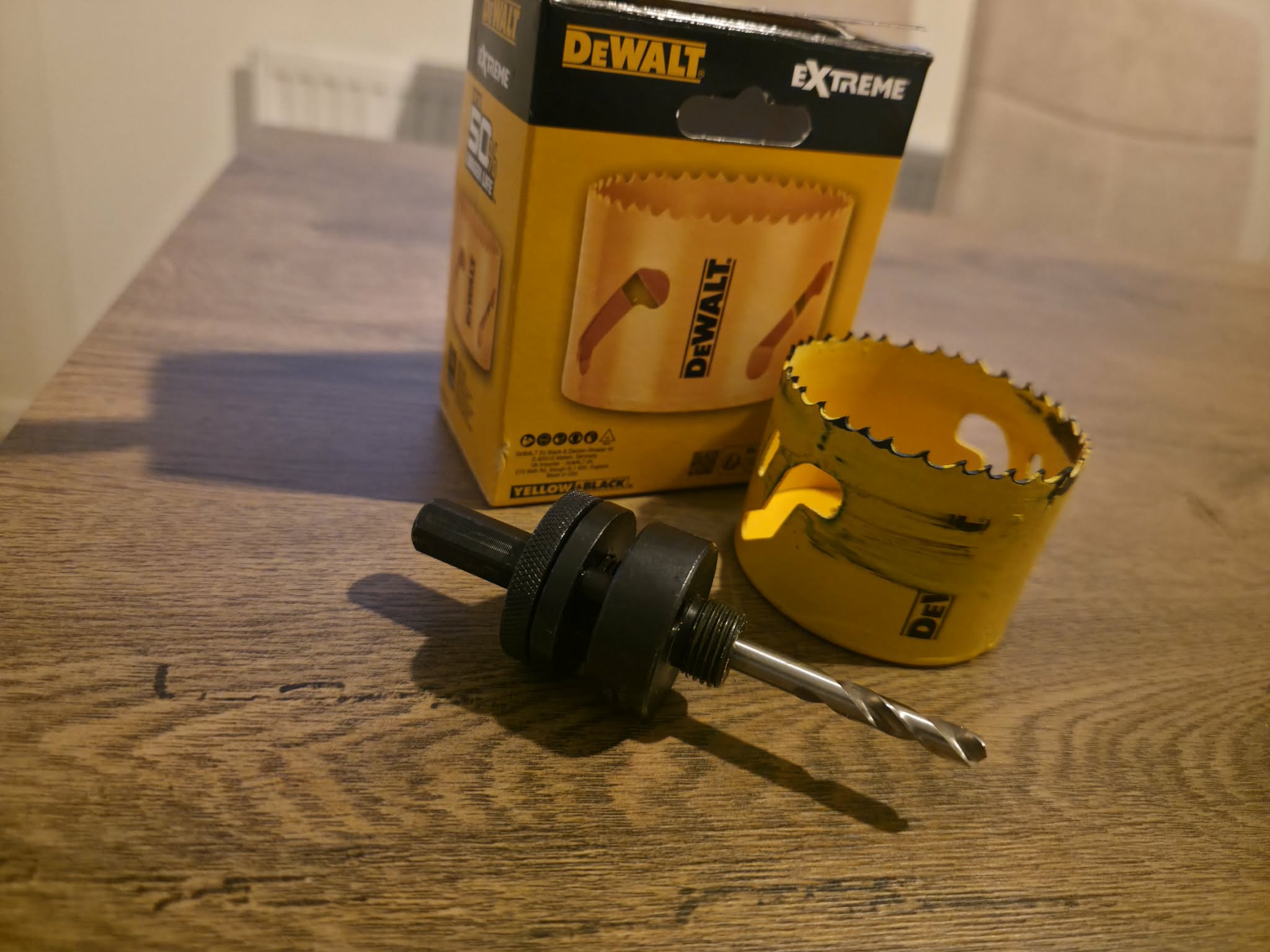 Dewalt hullsag ø70mm + hullsagholder (ø32–ø210mm)
