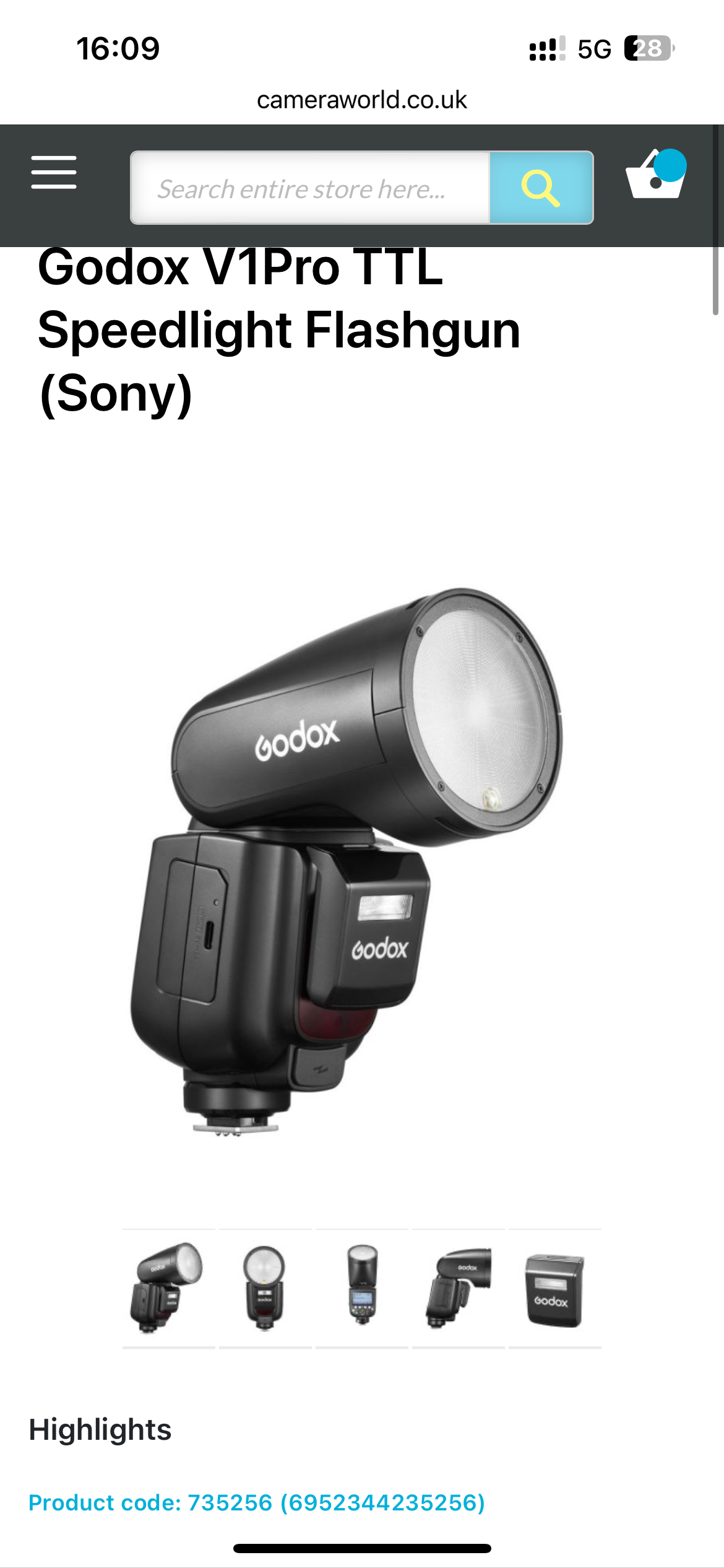 Godox v1 pro s with ak-r1 