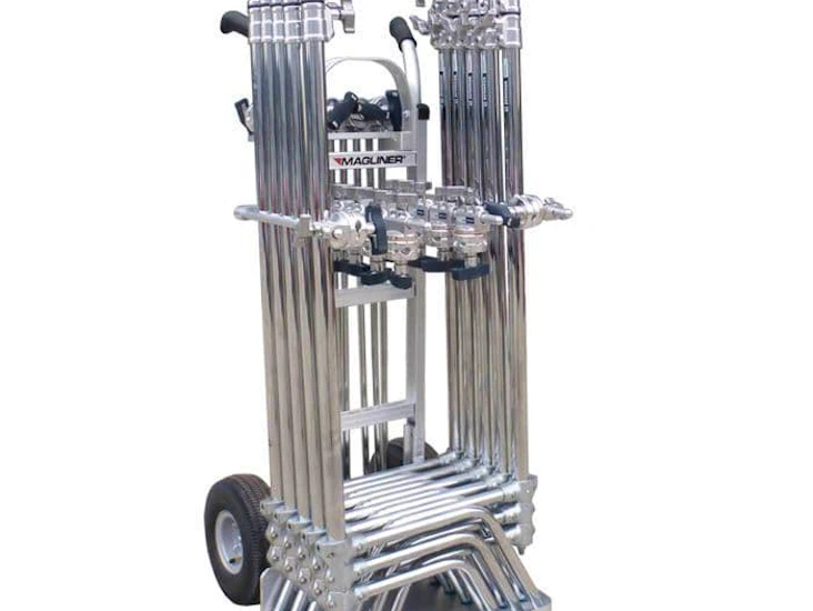 10x manfrotto avenger c-stand kit with magliner c-stand cart - sturdy light stand