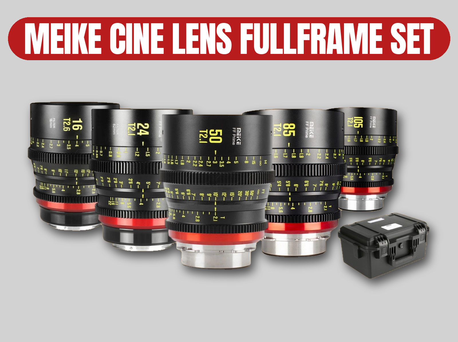 Meike fullframe cine lens set | cinema primes, dzo vespid equivalent, pl / ef / rf / l / sony e mount