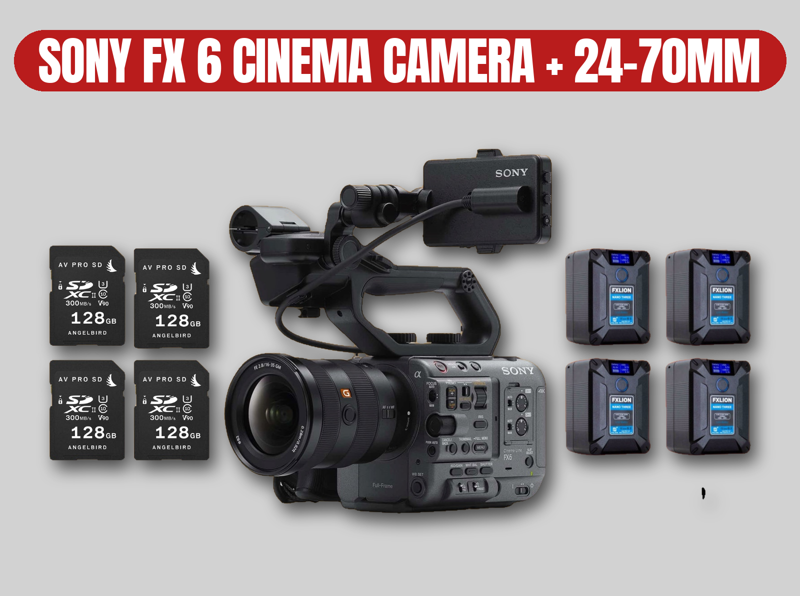 Sony fx6 cinema camera | 24-70mm g master lens / 4k / run & gun kit