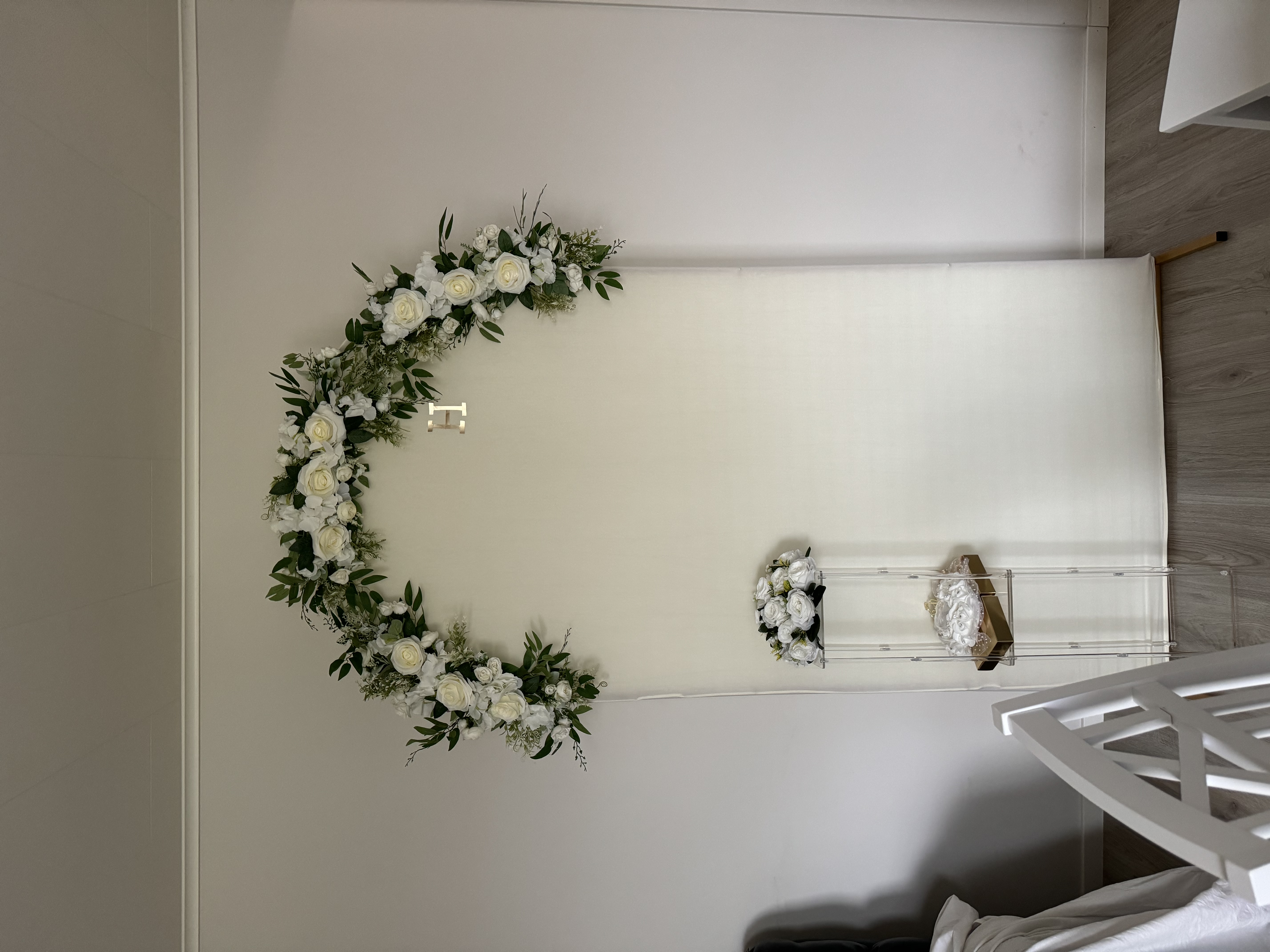 Backdrop och blommor