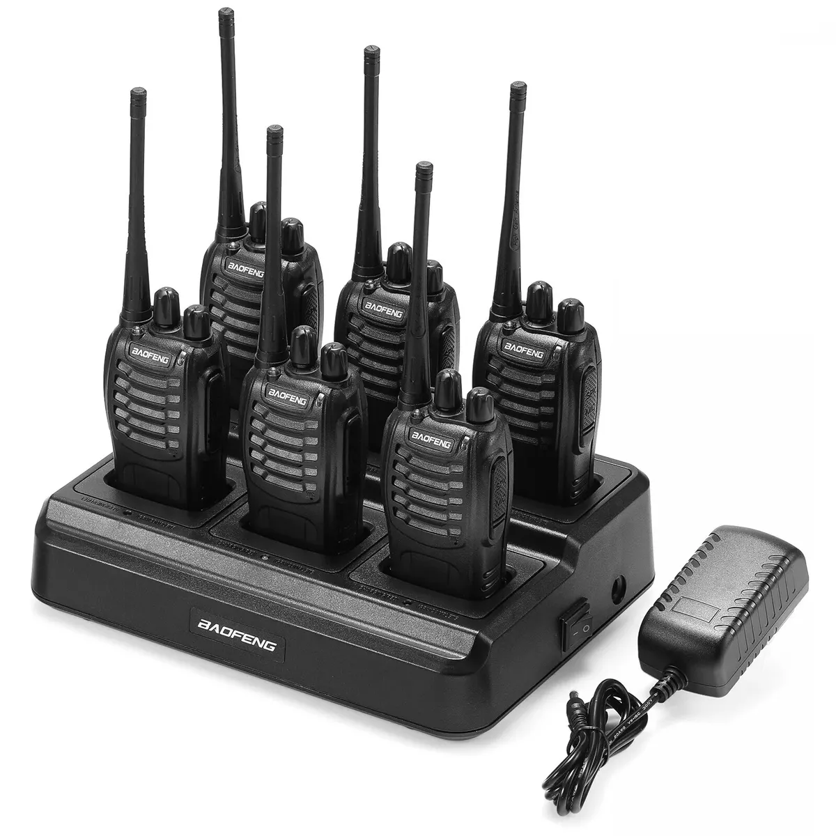 6x two way radios plus 6way charger walkie talkie 