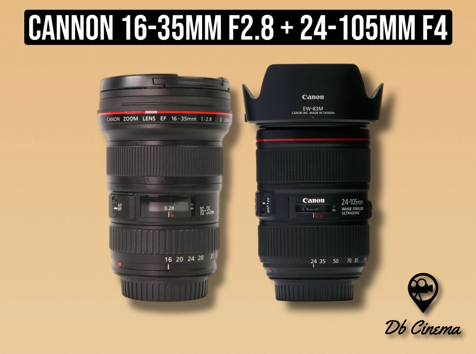 2x cannon lenses 16-35mm f2.8 + 24-105mm f4 usm l series ef mount