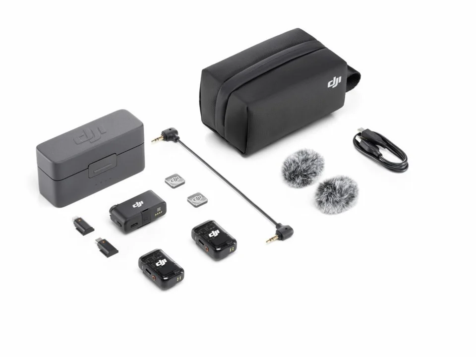Proff lyd: dji mic 2 m/ ladeetui, kabler og 2 sendere