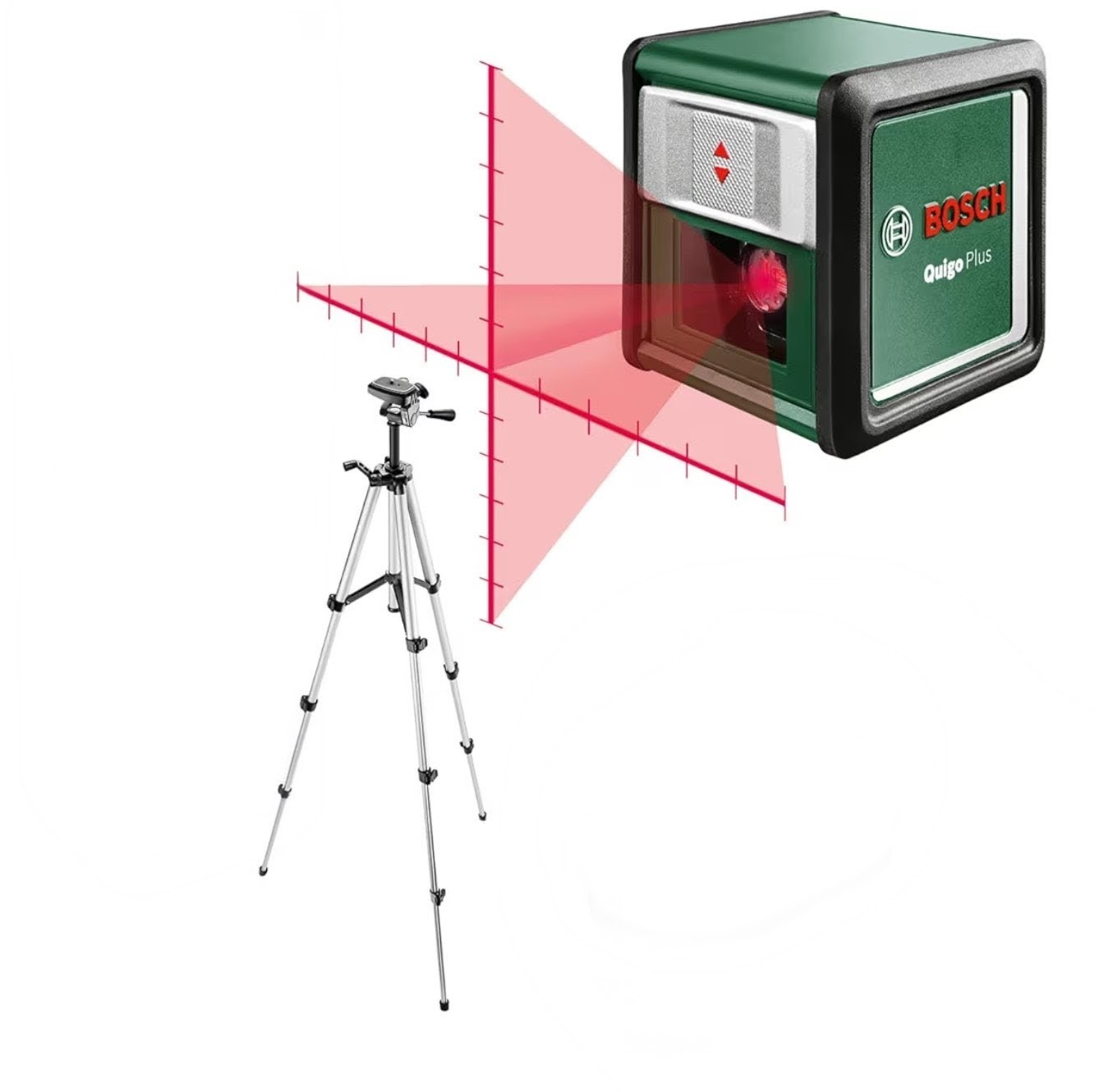 Krysslaser med stativ och klämma