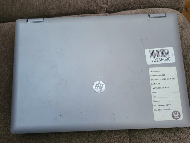Hp probook 6450b 4gb ram 250gb hdd intel i5