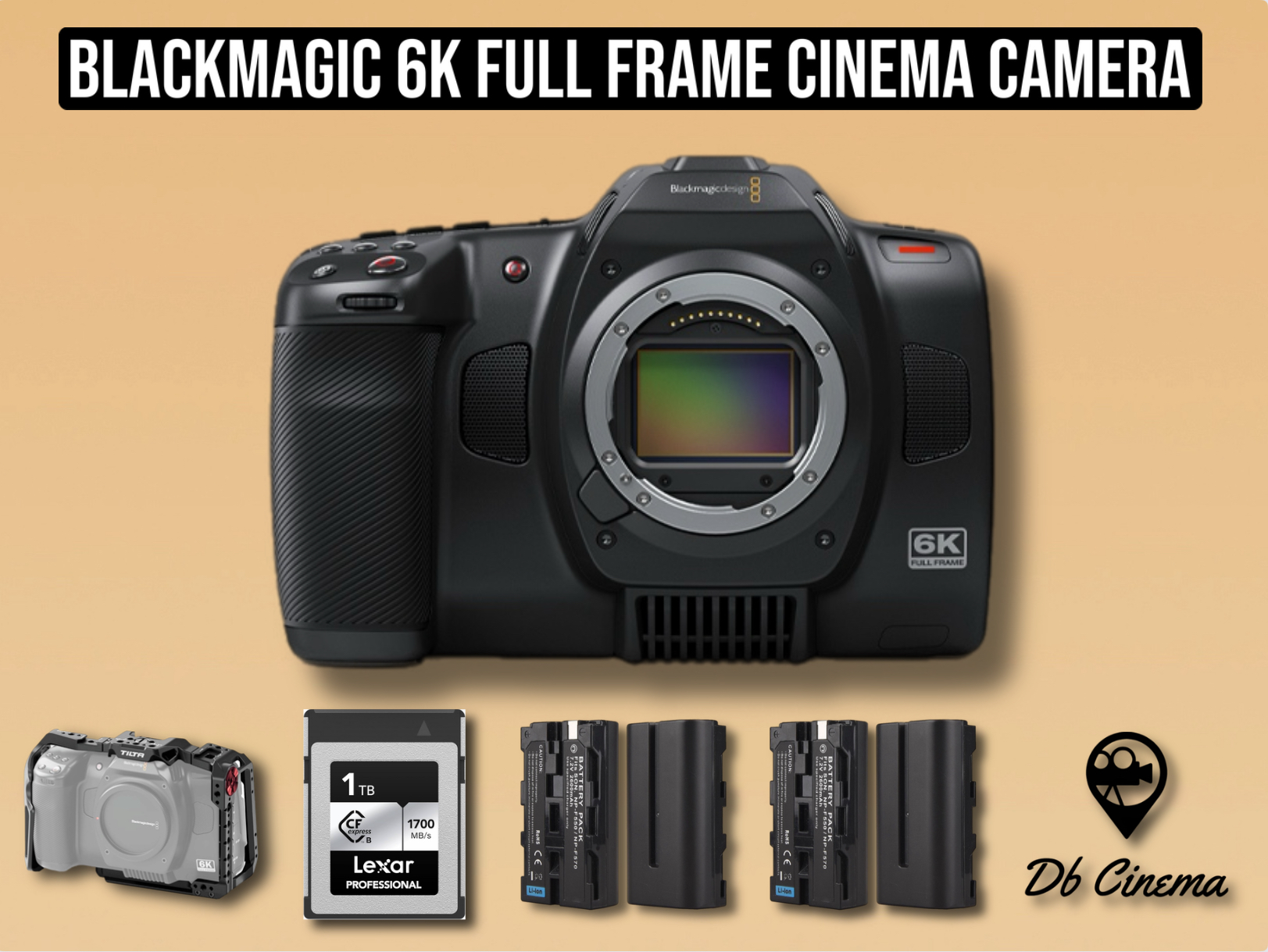 Blackmagic 6k full frame cinema camera + 1tb sd card  bmpcc pro set basic