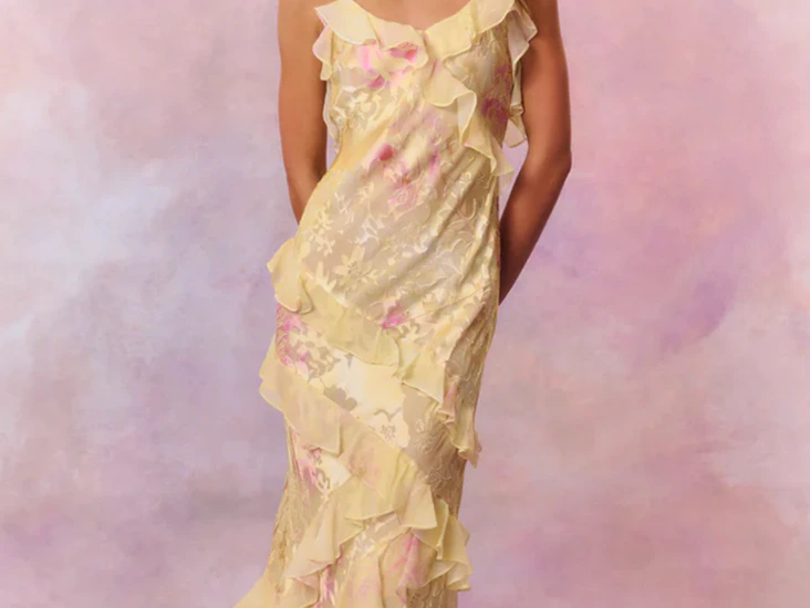 Leier ut rialto floral chiffon maxi dress