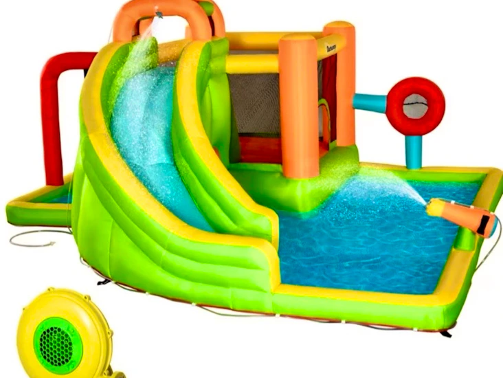 Hoppborg med stor rutschkana!