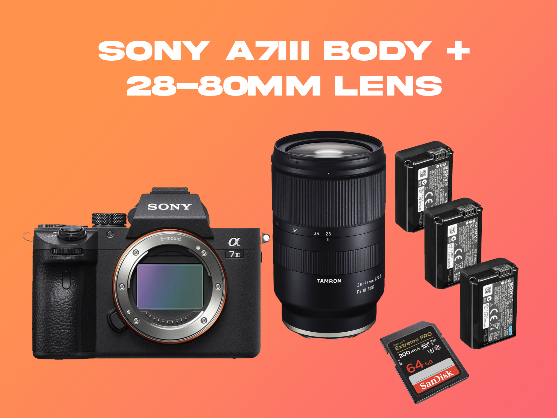 Sony a7iii + tamron 28-75mm 2.8 e mount lens