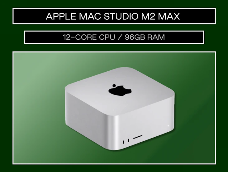 Apple mac studio m2 max / 12-core cpu / 96gb ram