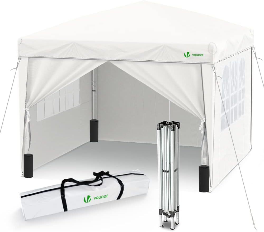 Ledigt - smidigt pop-up partytält / paviljong 3x3 m (komplett med väggar)