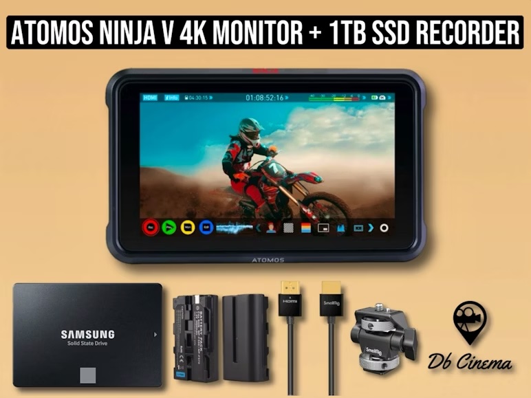 Atomos ninja v 5 inch 4k monitor + 1 tb ssd
