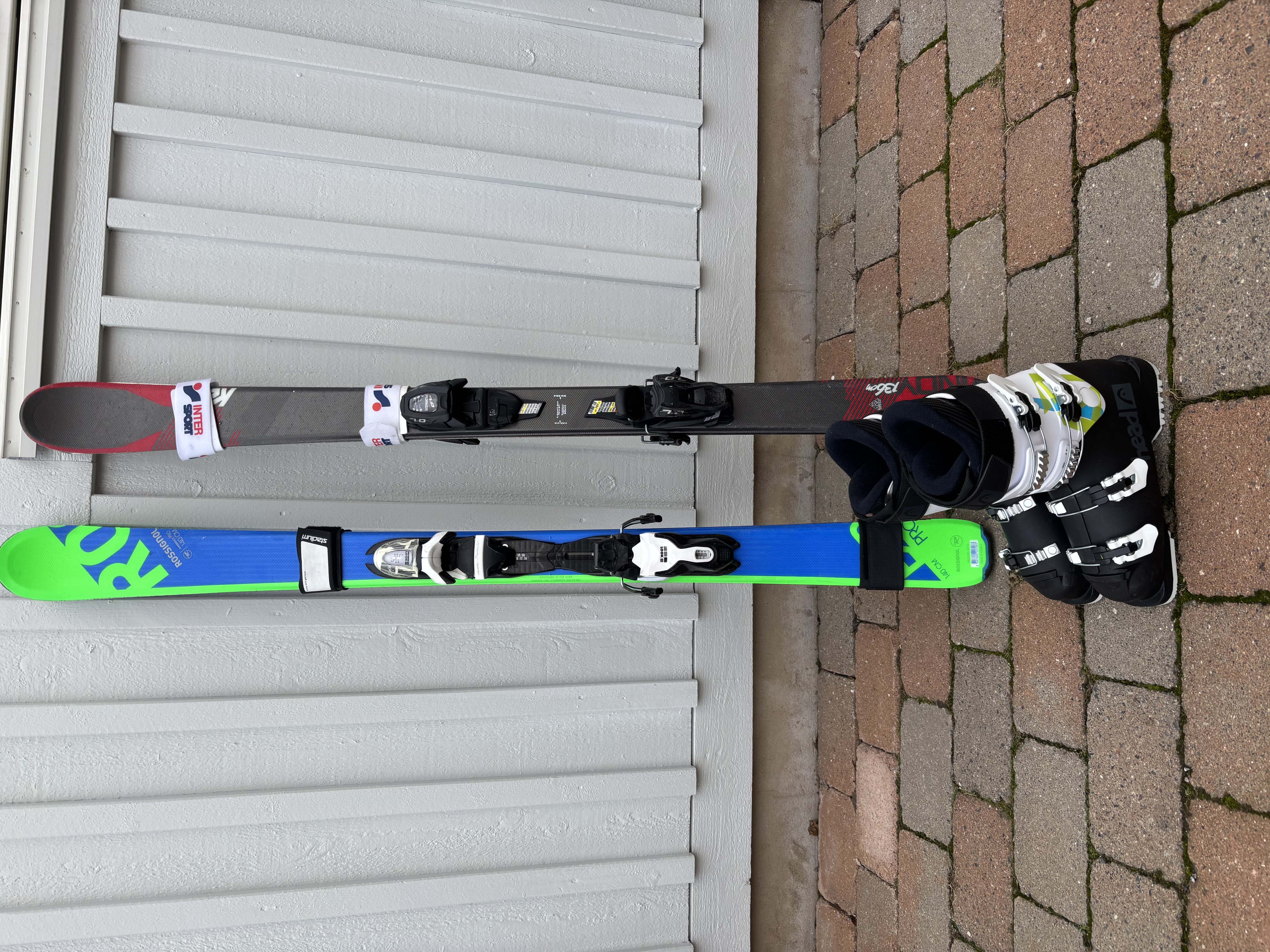 Skidpaket - pjäxor 24 -24.5 cm & skidor 137 & 140 cm
