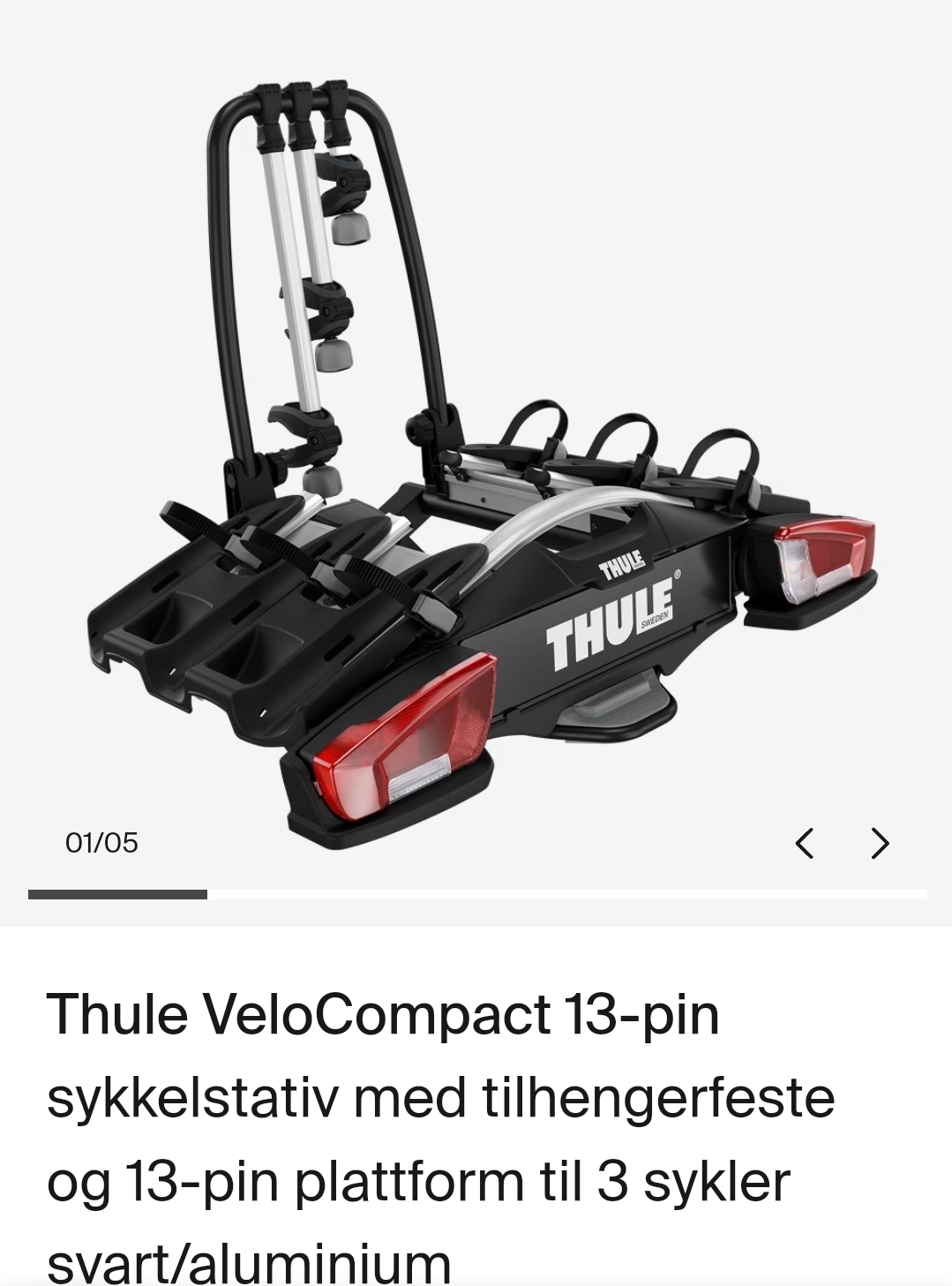 Sykkelstativ med plass til opptil 4 sykler