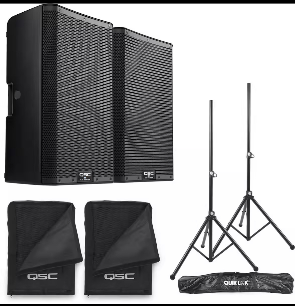 Pa speakers - 2x qsc k10.2