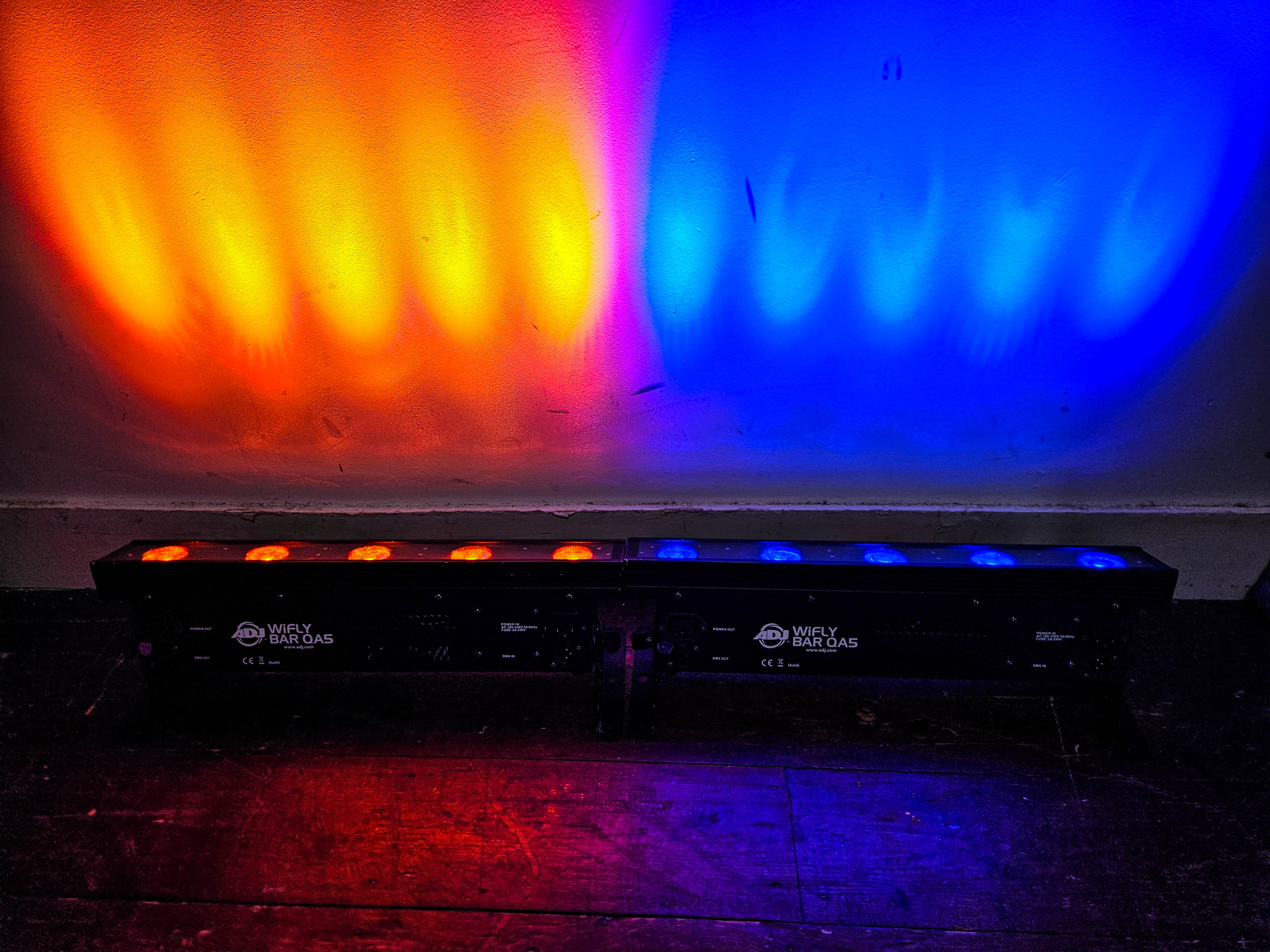 Led uplights battery powered lights - american dj bar qa5 - disco lights 4x 