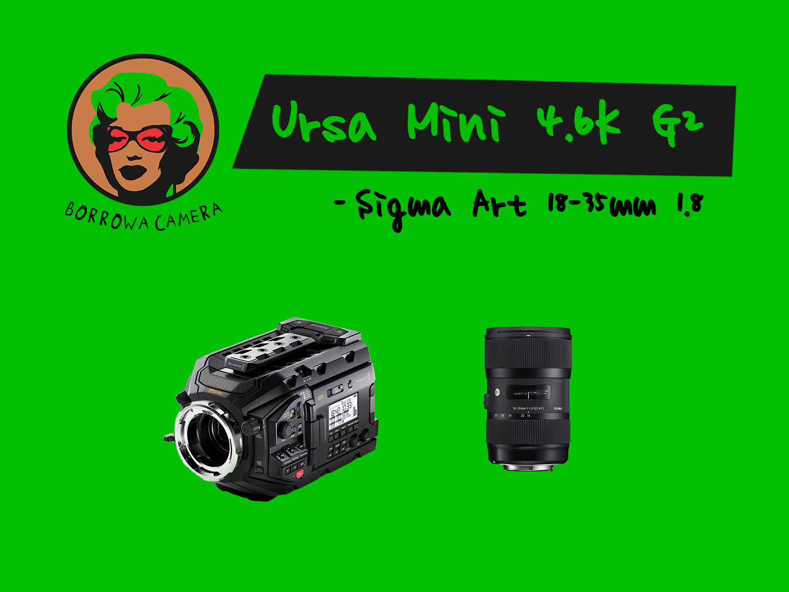 Ursa mini g2 pro 4.6k + 1x 18-35mm 1.8 + 1x v mount + 1x ssd 500
