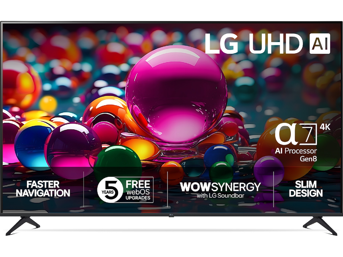 Lg uhd tv 86" tv med stativ til leie