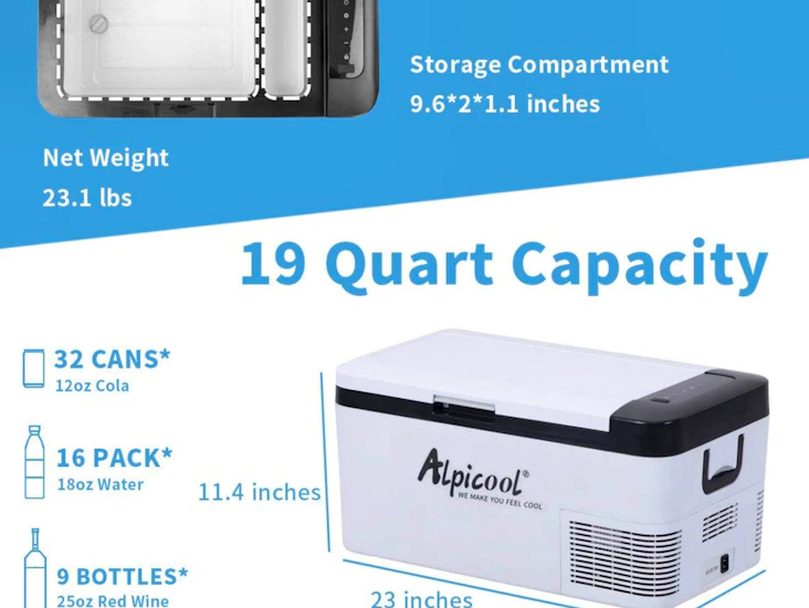 18 liter - electric cooler/freezer (car & wall)