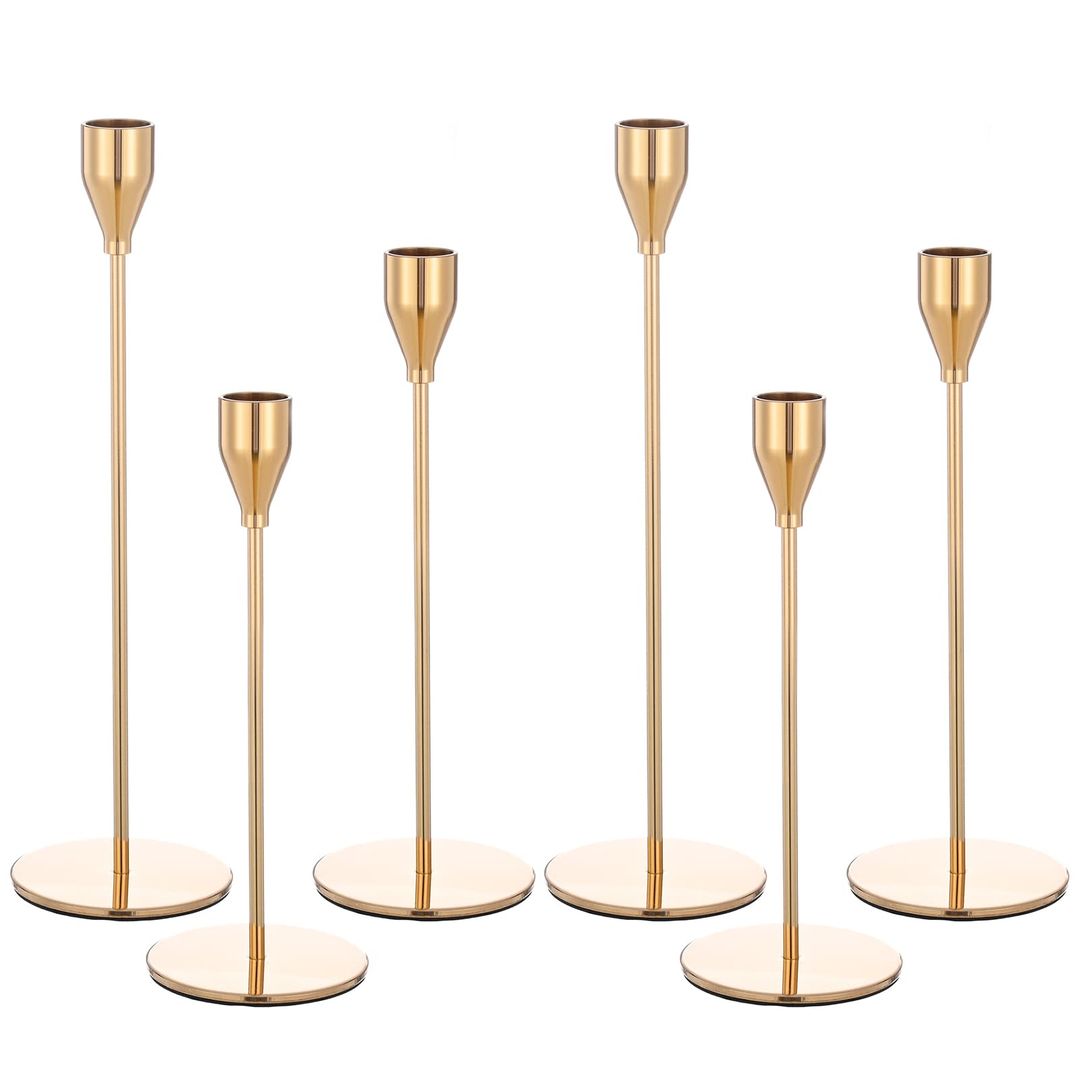 Gold candlestick holders 